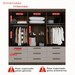 Guarda-Roupa Casal Monte Negro 6 Portas 9 Gavetas com Espelho Savana/Off White - Pnr Móveis