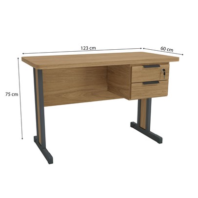 Mesa Escrivaninha Norton 2 Gavetas Itapua - Kappesberg