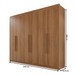 Guarda-Roupa Casal Siena 6 Portas 6 Gavetas 100% Mdf Cinamomo - Pnr Móveis
