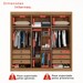 Guarda-Roupa Casal Siena 6 Portas 6 Gavetas 100% Mdf Cinamomo/Off White - Pnr Móveis