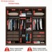 Guarda-Roupa Casal Siena 6 Portas 6 Gavetas 100% Mdf Savana/Off White - Pnr Móveis