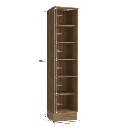 Paneleiro 50 Cm Isabel 2 Portas Nogueira/Verde - Kappesberg