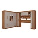 Guarda-Roupa Casal Modulado Andorra 10 Portas 4 Gavetas Ripado com Espelho Cinamomo/Off White - Pnr Móveis