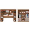 Guarda-Roupa Casal Modulado Andorra 10 Portas 4 Gavetas Ripado com Espelho Cinamomo/Off White - Pnr Móveis