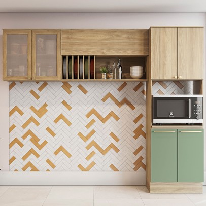 Torre Quente Isabel 4 Portas Nogueira/Verde - Kappesberg