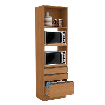 Torre Quente Mônica 1 Porta 3 Gavetas Canela - Kappesberg