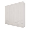 Guarda-Roupa Casal Kali 6 Portas 4 Gavetas Branco - Pnr Móveis