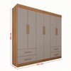 Guarda-Roupa Casal Kali 6 Portas 4 Gavetas Cinamomo/Off White - Pnr Móveis