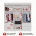 Guarda-Roupa Casal Kali 6 Portas 4 Gavetas com Espelho Branco - Pnr Móveis