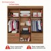 Guarda-Roupa Casal Kali 6 Portas 4 Gavetas com Espelho Cinamomo - Pnr Móveis