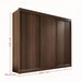 Guarda-Roupa Casal Dortmund 3 Portas 4 Gavetas Ripado 100% Mdf Savana - Pnr Móveis
