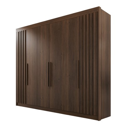Guarda-Roupa Casal Magnus 6 Portas 6 Gavetas Ripado 100% Mdf Savana - Pnr Móveis