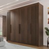 Guarda-Roupa Casal Magnus 6 Portas 6 Gavetas Ripado 100% Mdf Savana - Pnr Móveis
