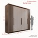 Guarda-Roupa Casal Magnus 6 Portas 6 Gavetas Ripado 100% Mdf Savana/Off White - Pnr Móveis