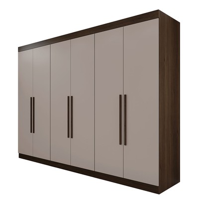 Guarda-Roupa Casal Eldorado Premium 6 Portas 6 Gavetas  Savana/Off White - Pnr Móveis