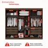 Guarda-Roupa Casal Eldorado Premium 6 Portas 6 Gavetas  Savana/Off White - Pnr Móveis