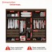 Guarda-Roupa Casal Eldorado Premium 6 Portas 6 Gavetas  Savana/Off White - Pnr Móveis