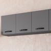Armário Aéreo Cozinha Light 3 Portas Cinza - Irm Móveis