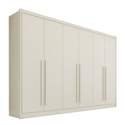 Guarda-Roupa Casal Valencia 6 Portas 6 Gavetas 100% Mdf Off White - Mademarques