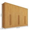 Guarda-Roupa Casal Valencia 6 Portas 6 Gavetas 100% Mdf Peroba - Mademarques