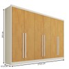 Guarda-Roupa Casal Valencia 6 Portas 6 Gavetas 100% Mdf Off White/Peroba - Mademarques