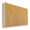 Guarda-Roupa Casal Valencia 6 Portas 6 Gavetas 100% Mdf Off White/Peroba - Mademarques