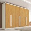 Guarda-Roupa Casal Valencia 6 Portas 6 Gavetas 100% Mdf Off White/Peroba - Mademarques