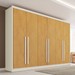 Guarda-Roupa Casal Valencia 6 Portas 6 Gavetas 100% Mdf Off White/Peroba - Mademarques