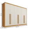 Guarda-Roupa Casal Valencia 6 Portas 6 Gavetas 100% Mdf Peroba/Off White - Mademarques