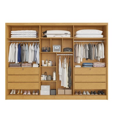 Guarda-Roupa Casal Valencia 6 Portas 6 Gavetas 100% Mdf Peroba/Off White - Mademarques