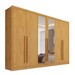 Guarda-Roupa Casal Valencia 6 Portas 6 Gavetas 100% Mdf com Espelho Peroba - Mademarques