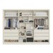 Guarda-Roupa Casal Valencia 6 Portas 6 Gavetas 100% Mdf com Espelho Off White/Peroba - Mademarques