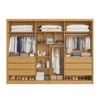 Guarda-Roupa Casal Valencia 6 Portas 6 Gavetas 100% Mdf com Espelho Peroba/Off White - Mademarques