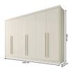 Guarda-Roupa Casal Alba Plus 6 Portas 4 Gavetas 100% Mdf Off White - Mademarques