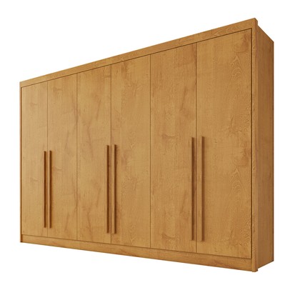 Guarda-Roupa Casal Alba Plus 6 Portas 4 Gavetas 100% Mdf Peroba - Mademarques