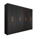 Guarda-Roupa Casal Aurora Radiante 8 Portas 4 Gavetas Nero - Panorama Móveis