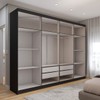Guarda-Roupa Casal Aurora Radiante 8 Portas 4 Gavetas Nero - Panorama Móveis