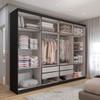Guarda-Roupa Casal Aurora Radiante 8 Portas 4 Gavetas Nero - Panorama Móveis