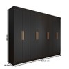 Guarda-Roupa Casal Aurora Radiante 8 Portas 4 Gavetas Nero - Panorama Móveis