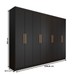 Guarda-Roupa Casal Aurora Radiante 8 Portas 4 Gavetas Nero - Panorama Móveis
