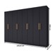 Guarda-Roupa Casal Aurora 8 Portas 4 Gavetas Nero - Panorama Móveis