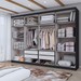 Guarda-Roupa Casal Aurora 8 Portas 4 Gavetas Nero - Panorama Móveis