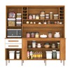 Armário de Cozinha Espanha 6 Portas 2 Gavetas Cinamomo/Off White - Pnr Móveis