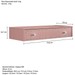 Penteadeira Suspensa Strass 1 Gaveta 19519 Rose - Olivar Móveis
