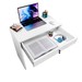 Mesa Escrivaninha Tesla 1 Gaveta Branco - J&a Móveis