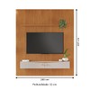 Painel Ripado para TV Até 75 Polegadas Girona 2 Portas 1 Prateleira Cinamomo/Off White - Pnr Móveis