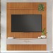 Painel Ripado para TV Até 65 Polegadas Girona 2 Portas 1 Prateleira Cinamomo/Off White - Pnr Móveis