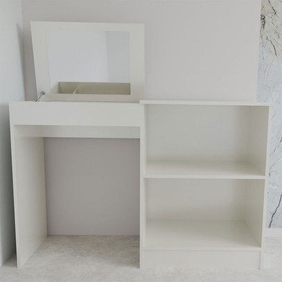 Penteadeira Celeste 2 Portas com Espelho e Porta Jóias Branco - Panorama Móveis