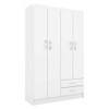 Guarda-Roupa Solteiro Tunísia 4 Portas 2 Gavetas Branco - Pnr Móveis
