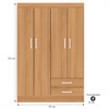 Guarda-Roupa Solteiro Tunísia 4 Portas 2 Gavetas Cinamomo - Pnr Móveis